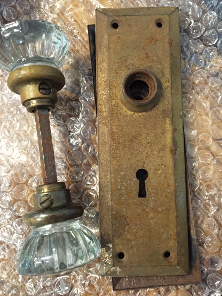 Vintage door knobs plates